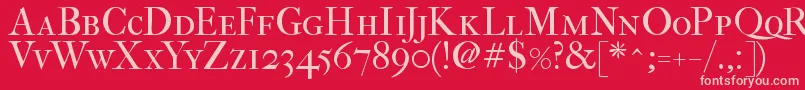 Fefcsc2 Font – Pink Fonts on Red Background