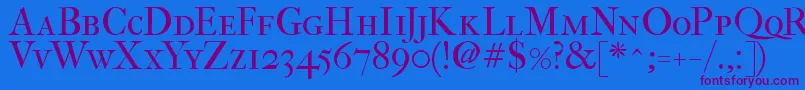 Fefcsc2 Font – Purple Fonts on Blue Background