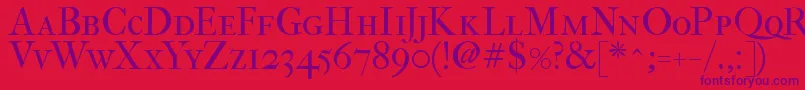 Fefcsc2 Font – Purple Fonts on Red Background