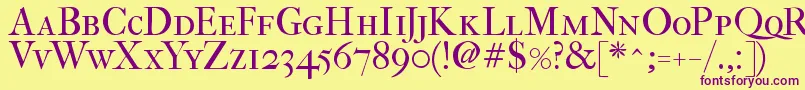 Fefcsc2 Font – Purple Fonts on Yellow Background