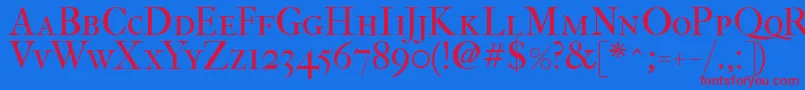 Fefcsc2 Font – Red Fonts on Blue Background