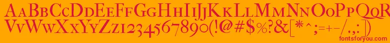 Fefcsc2 Font – Red Fonts on Orange Background