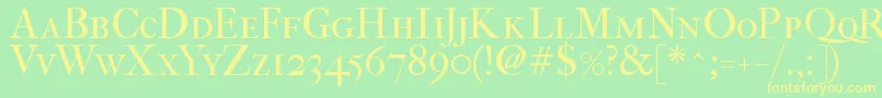 Fefcsc2 Font – Yellow Fonts on Green Background