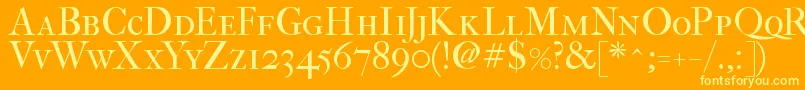 Fefcsc2 Font – Yellow Fonts on Orange Background