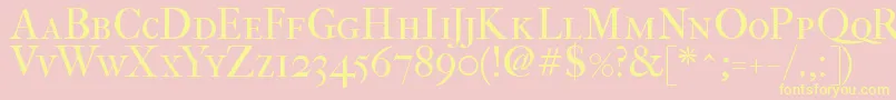 Fefcsc2 Font – Yellow Fonts on Pink Background
