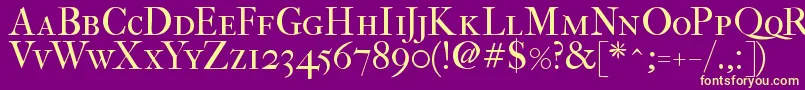 Fefcsc2 Font – Yellow Fonts on Purple Background