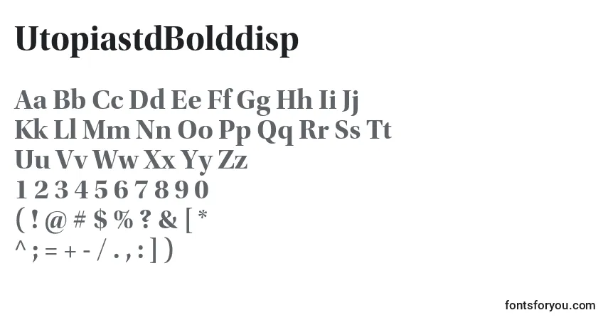 characters of utopiastdbolddisp font, letter of utopiastdbolddisp font, alphabet of  utopiastdbolddisp font