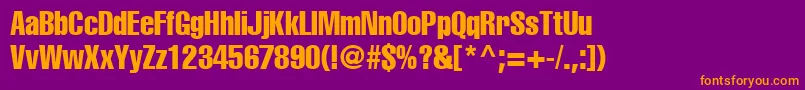 Więcej informacji o czcionce A1012helvetikaCompress Czcionka A1012helvetikaCompress – pomarańczowe czcionki na fioletowym tle