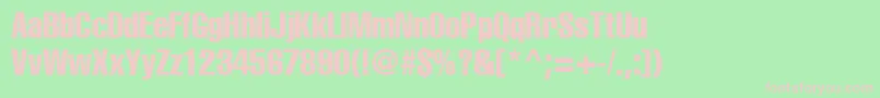 A1012helvetikaCompress Font – Pink Fonts on Green Background