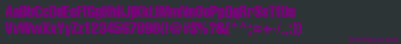 A1012helvetikaCompress Font – Purple Fonts on Black Background