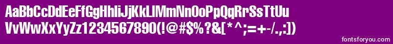 フォントA1012helvetikaCompress – 紫の背景に白い文字