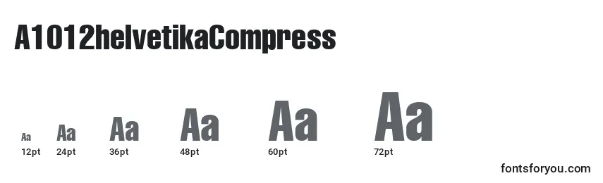Размеры шрифта A1012helvetikaCompress