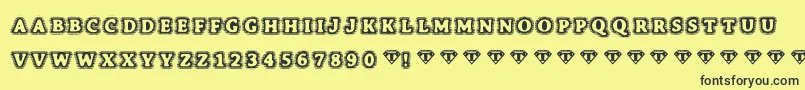 Bonehymie Font – Black Fonts on Yellow Background