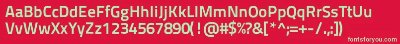 Titilliumtext22l800wt Font – Green Fonts on Red Background