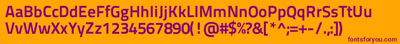 Titilliumtext22l800wt Font – Purple Fonts on Orange Background