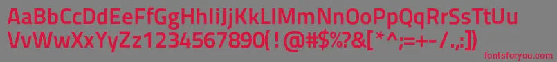 フォントTitilliumtext22l800wt – 赤い文字の灰色の背景