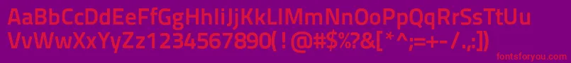 Titilliumtext22l800wt Font – Red Fonts on Purple Background