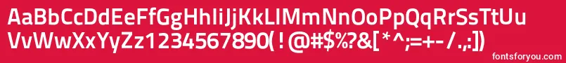 Titilliumtext22l800wt Font – White Fonts on Red Background