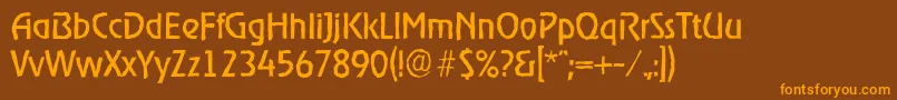 OnstageantiqueRegular Font – Orange Fonts on Brown Background