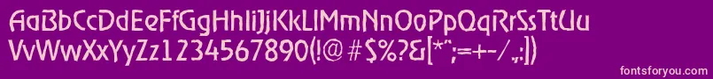 OnstageantiqueRegular Font – Pink Fonts on Purple Background