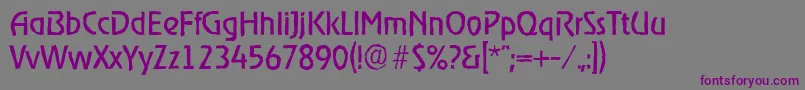 OnstageantiqueRegular Font – Purple Fonts on Gray Background