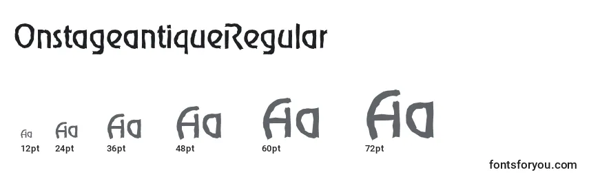 OnstageantiqueRegular Font Sizes