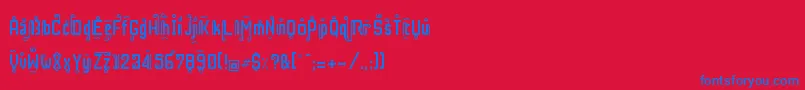 RestInPhuket Font – Blue Fonts on Red Background