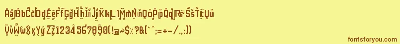 RestInPhuket Font – Brown Fonts on Yellow Background
