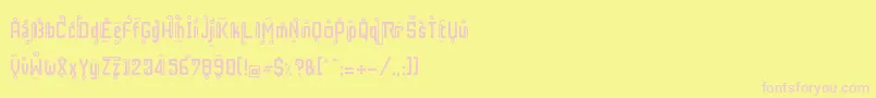 RestInPhuket Font – Pink Fonts on Yellow Background