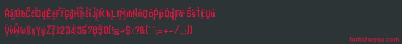 RestInPhuket Font – Red Fonts on Black Background