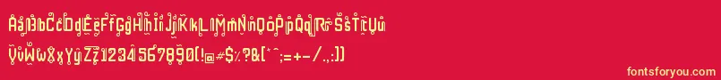 RestInPhuket Font – Yellow Fonts on Red Background
