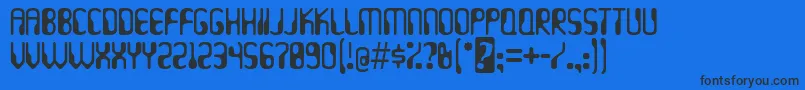 Hydrogen ffy Font – Black Fonts on Blue Background