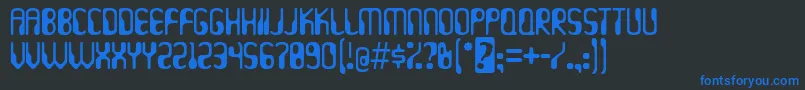 Hydrogen ffy Font – Blue Fonts on Black Background