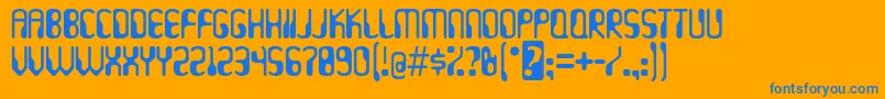 Hydrogen ffy Font – Blue Fonts on Orange Background