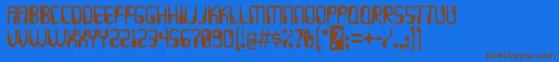 Hydrogen ffy Font – Brown Fonts on Blue Background