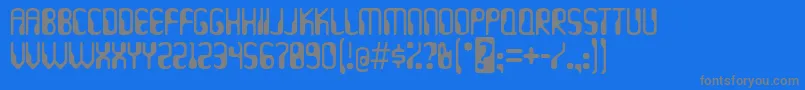 Hydrogen ffy Font – Gray Fonts on Blue Background