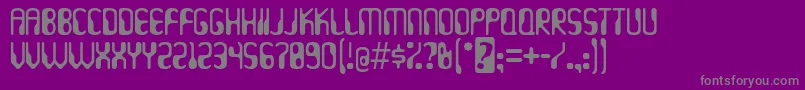 Hydrogen ffy-Schriftart – Graue Schriften auf violettem Hintergrund