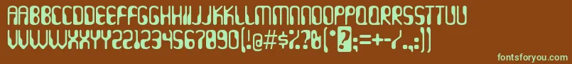 Hydrogen ffy Font – Green Fonts on Brown Background