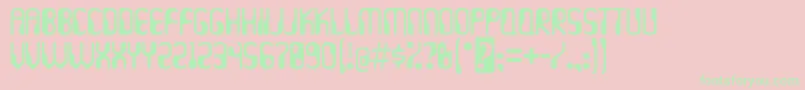 Hydrogen ffy Font – Green Fonts on Pink Background