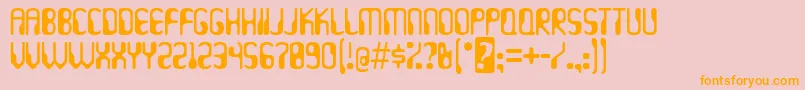 Hydrogen ffy Font – Orange Fonts on Pink Background