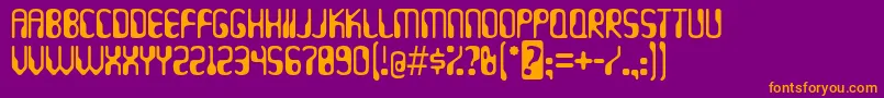 Hydrogen ffy Font – Orange Fonts on Purple Background