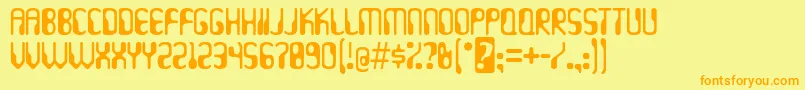 Hydrogen ffy Font – Orange Fonts on Yellow Background