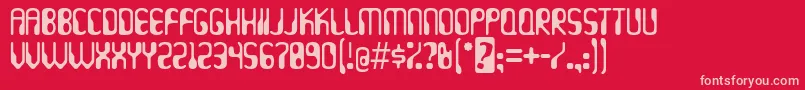 Hydrogen ffy Font – Pink Fonts on Red Background