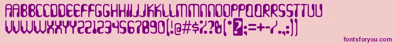 Hydrogen ffy Font – Purple Fonts on Pink Background