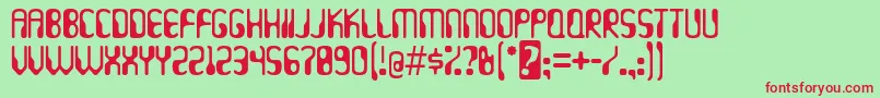 Hydrogen ffy Font – Red Fonts on Green Background