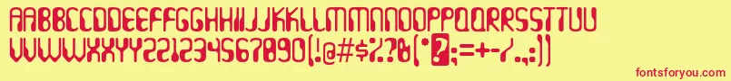 Hydrogen ffy Font – Red Fonts on Yellow Background