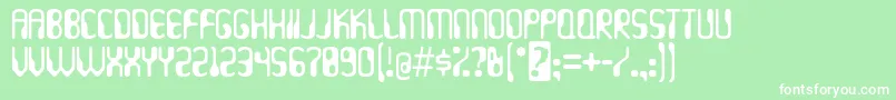Hydrogen ffy Font – White Fonts on Green Background