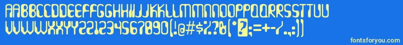 Hydrogen ffy Font – Yellow Fonts on Blue Background