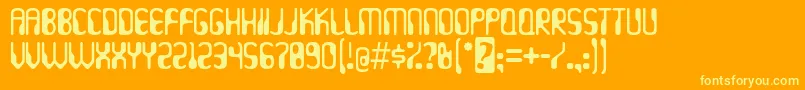 Hydrogen ffy Font – Yellow Fonts on Orange Background