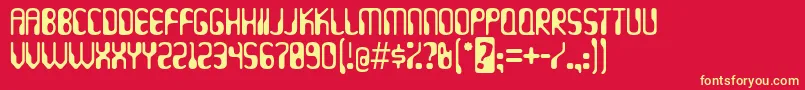 Hydrogen ffy Font – Yellow Fonts on Red Background